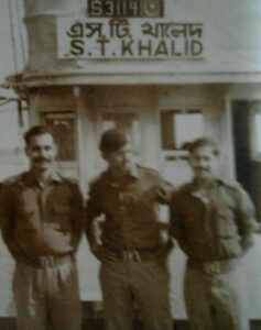 After taking charge of the Pakistani boat ST Khalid at Khulna Port, just before the surrender